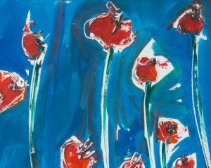 Poppies in blue 2