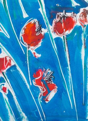 Poppies in blue 4