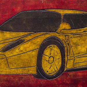Ferrari car in red