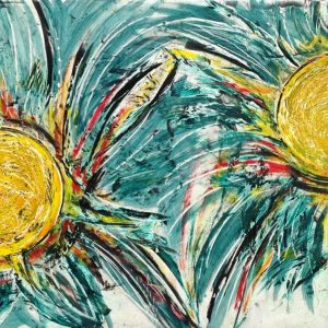 Sunflowers looking at the sun