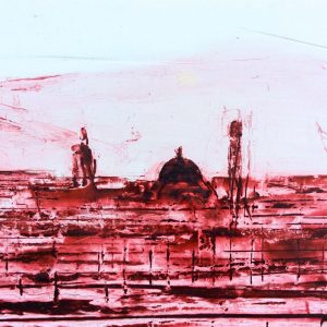 Florence landscape in red wax 2
