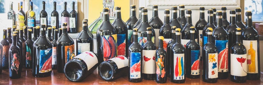 Christmas and New Year fresco bottles wine 2017