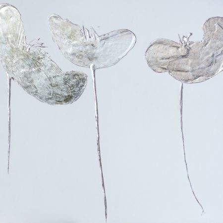 silver leaf poppies, contemporary art in florence, art galley