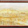 florence landscape, painting on wood