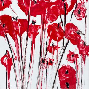 Red poppies bouquet
