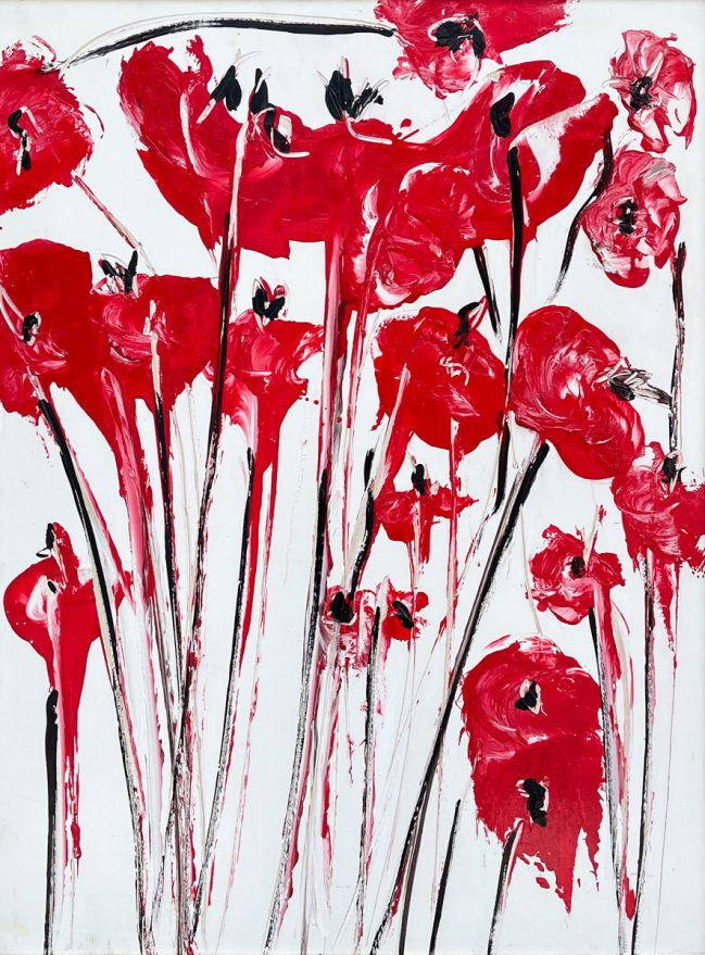 Red poppies bouquet 1