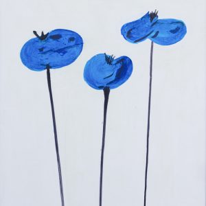 Blue Poppies Vertical II