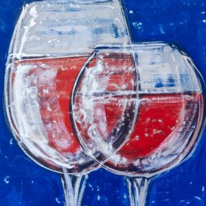Graffito Red wine glasses