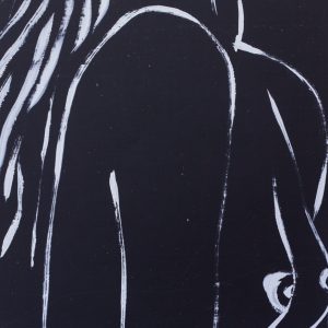 Nude woman in black