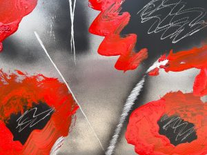 Poppies graffito red 3