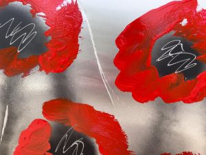 Poppies graffito red 5