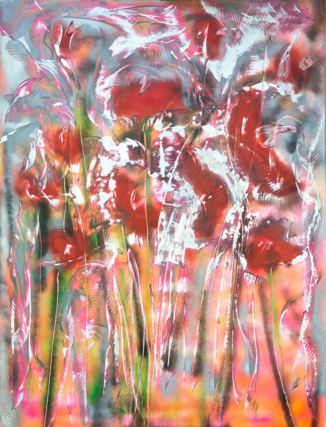 Poppies graffito red 1