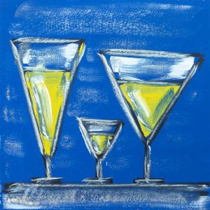 Prosecco Glasses graffito
