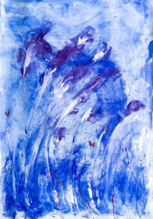 Flowers in purple blue