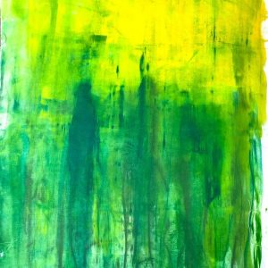 Astratto in verde e giallo