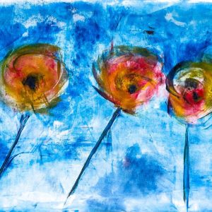Poppies on canvas