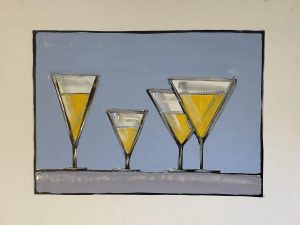 Graffito Glasses in Yellow