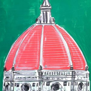 Florence Red Dome Green Ground