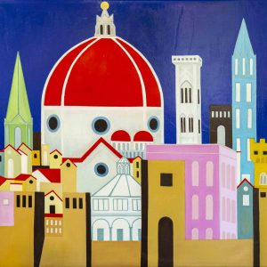 Dipinto ad olio - Firenze di profilo