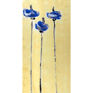 Three Blue Poppies