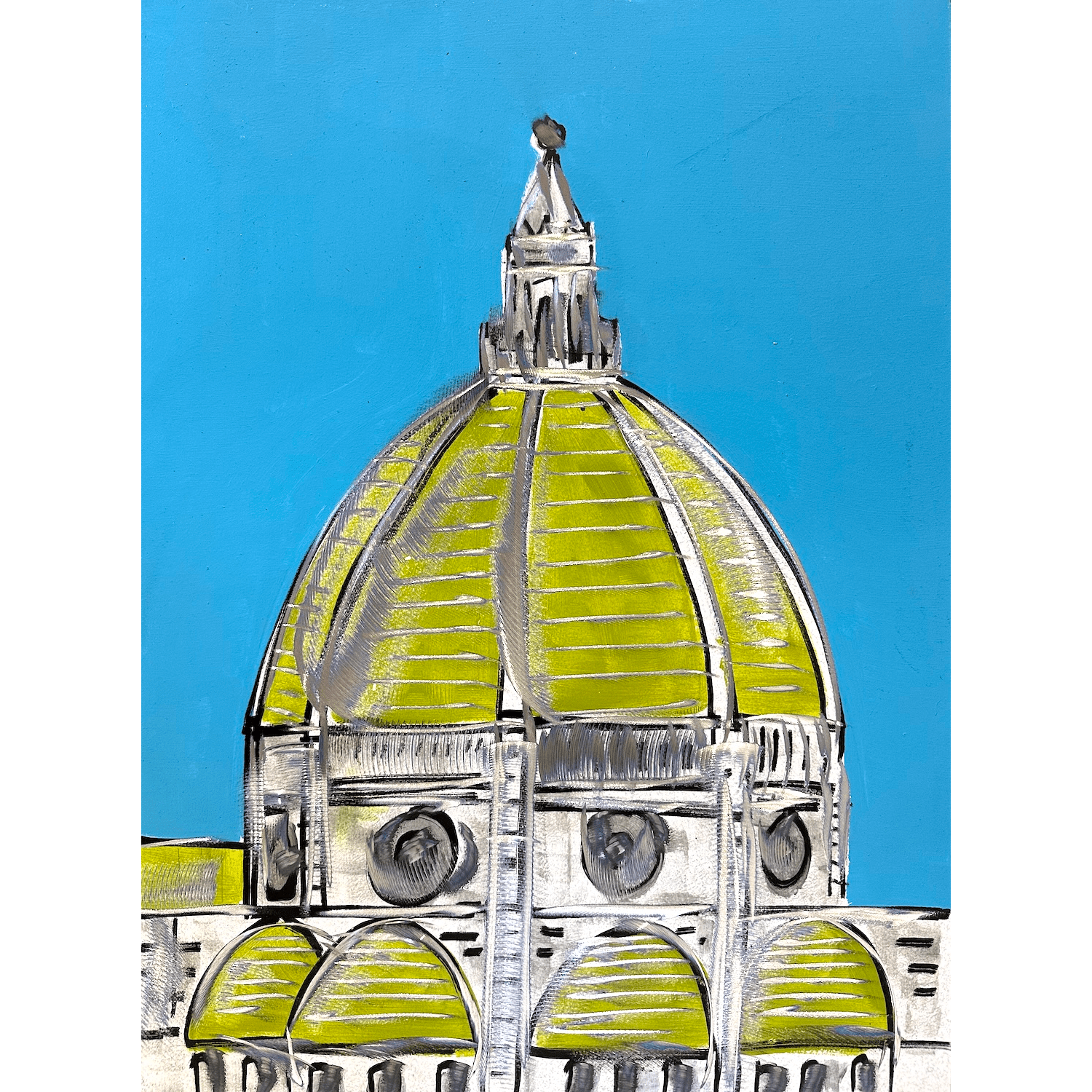 Green Dome in Light Blue