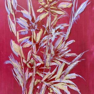 Golden Bamboo on Red